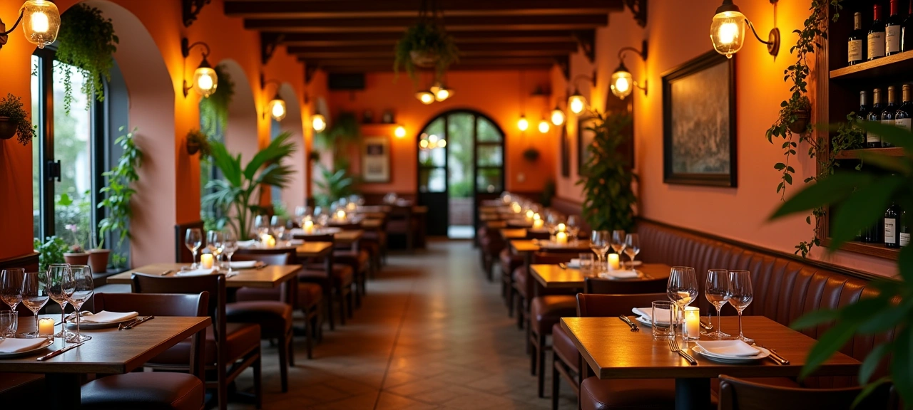 Chialala restaurant interior with warm lighting