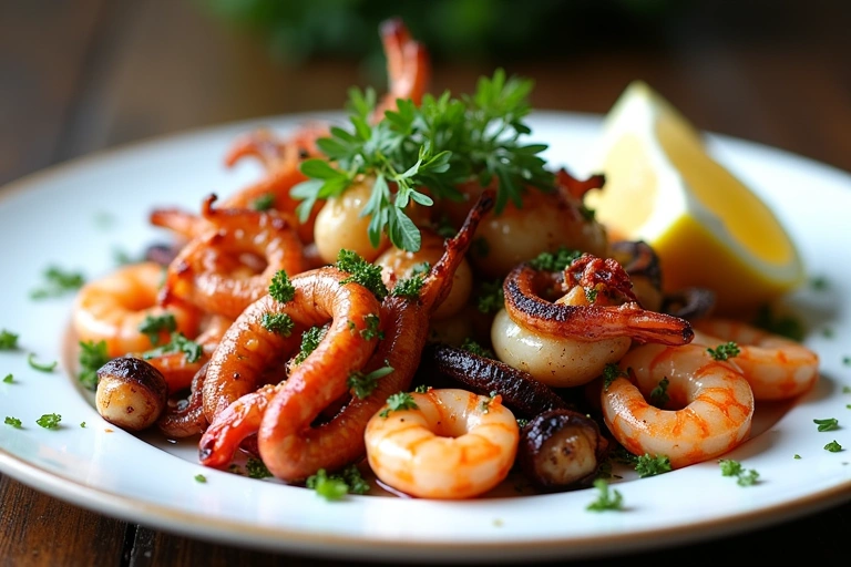 Mediterranean seafood platter